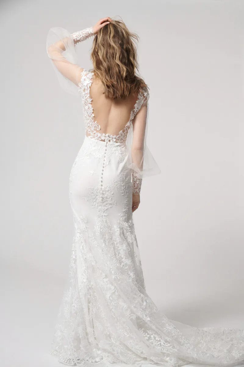 Alyne by Rivini Anjelica Wedding Dress - Size 10 | Elegant Lace Bridal Gown for Church & Outdoor Ceremonies