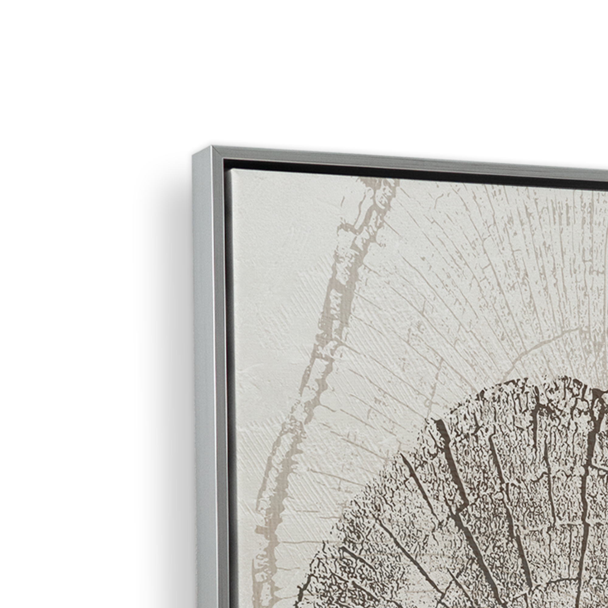 Beige Tree Ring Print III on Canvas - Modern Abstract Wall Art for Living Room, Bedroom & Office Decor