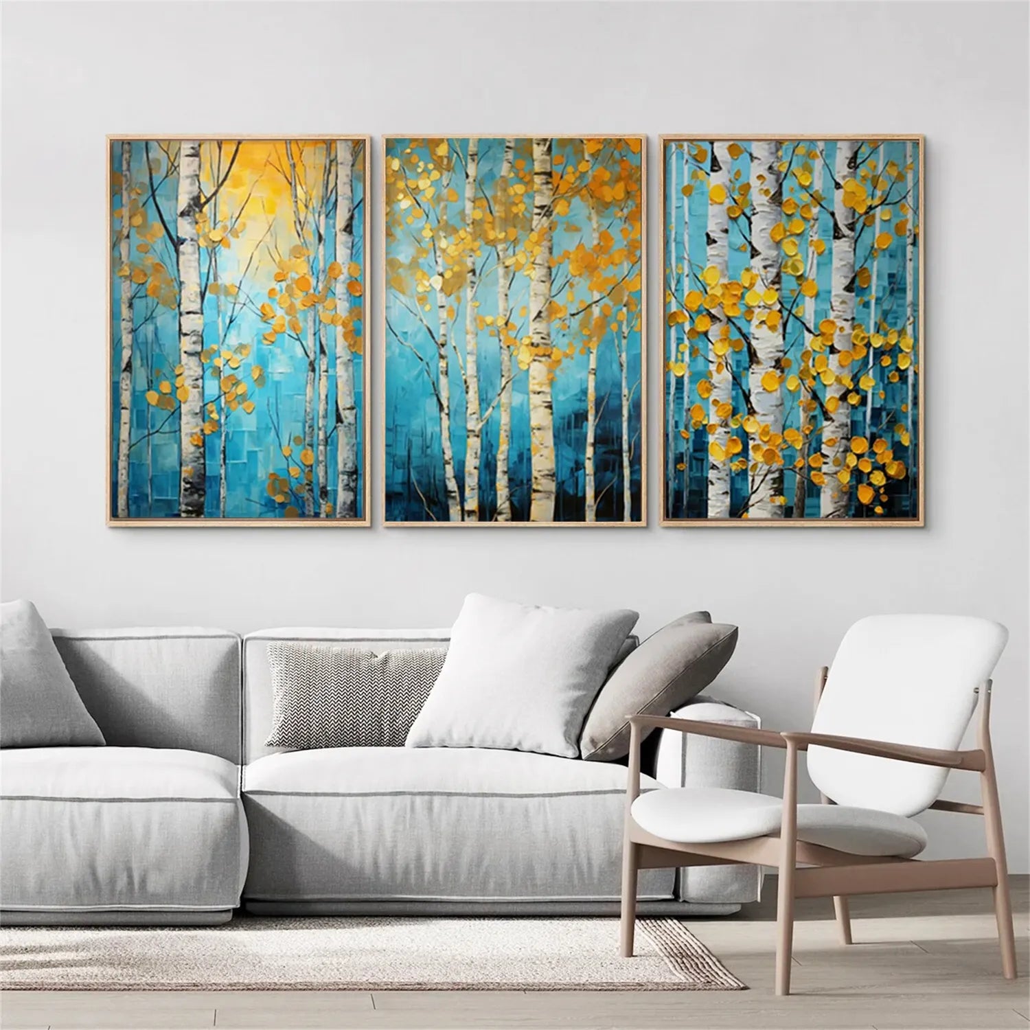 3-Piece Floral and Tree Canvas Art Set #FT094 - Perfect for Living Room, Bedroom, and Office Wall Decor