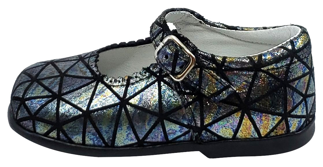 Gepetto Girls Mary Jane Shoes - Indiana Black Buckle Strap School Shoes for Toddlers & Kids - Perfect for School, Parties & Dress-Up Occasions