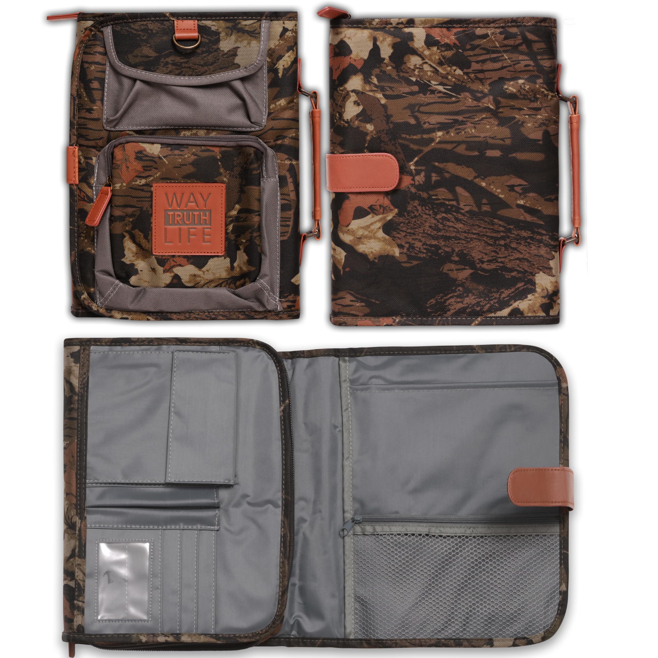 Realtree Camo Bible Organizer - Large Tri-Fold with 