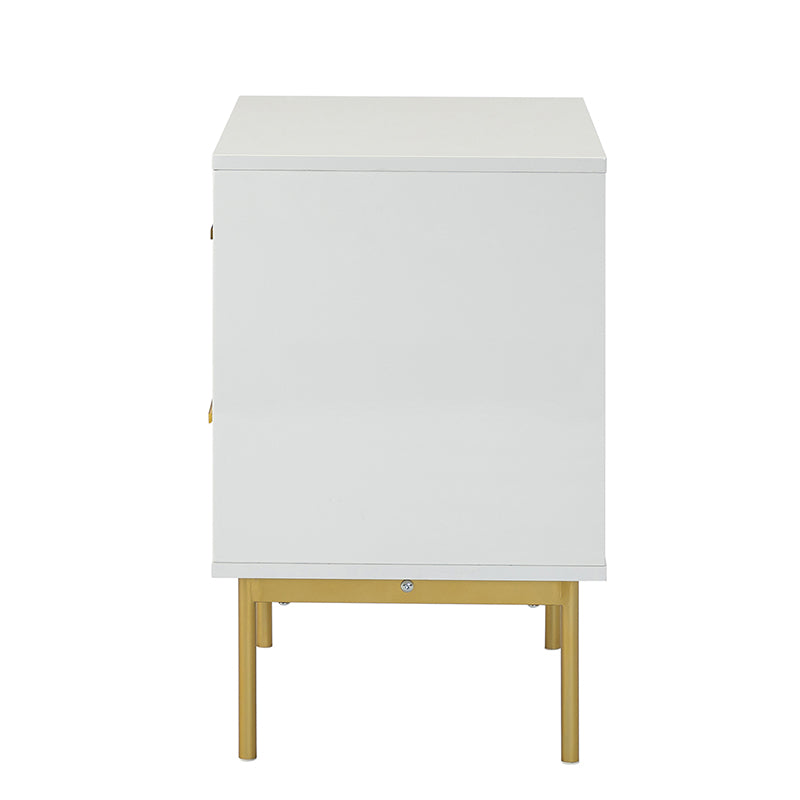 Modern Nightstand with Two Drawers - Nahuel Bedside Table with Optional Styles for Bedroom, Living Room & Guest Room - Sturdy Wooden End Table with Storage for Home Decor