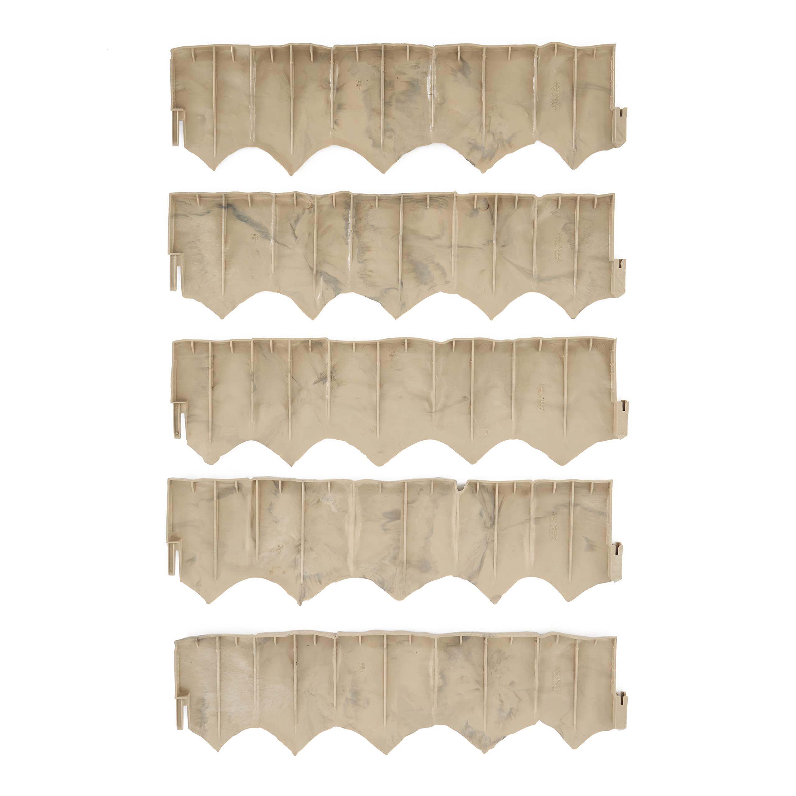 Suncast Quick Edge Plastic Landscape Edging - 20 Pack of Decorative Rock Design Borders for Patios, Gardens & Outdoor Landscaping | Durable Multipurpose Edging for Yard, Flower Beds & Walkways
