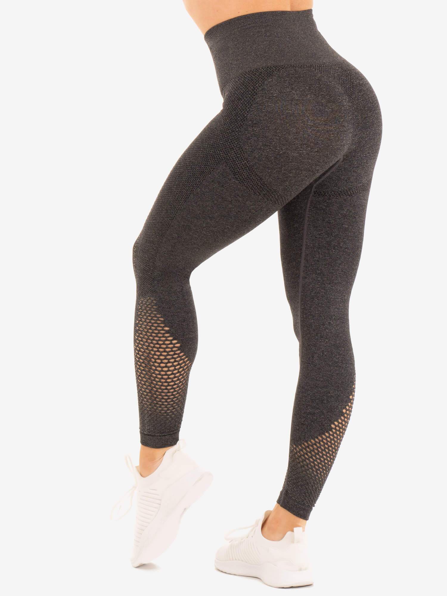 Seamless Staples Leggings - Charcoal Marl | High Waisted Yoga Pants for Women | Perfect for Workout, Running & Lounge Wear