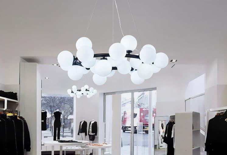 Elegant Natalie Orb Chandelier - Modern Crystal Ceiling Light Fixture for Dining Room, Bedroom & Living Room Decor