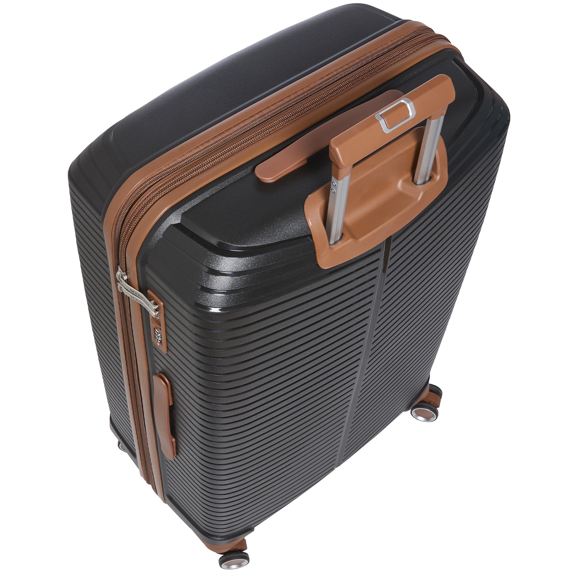 Mancini St. Lucia Collection 2-Piece Polypropylene Spinner Luggage Set (Carry On & Large Check-In Suitcase) - Lightweight Durable Travel Luggage for Business Trips & Family Vacations