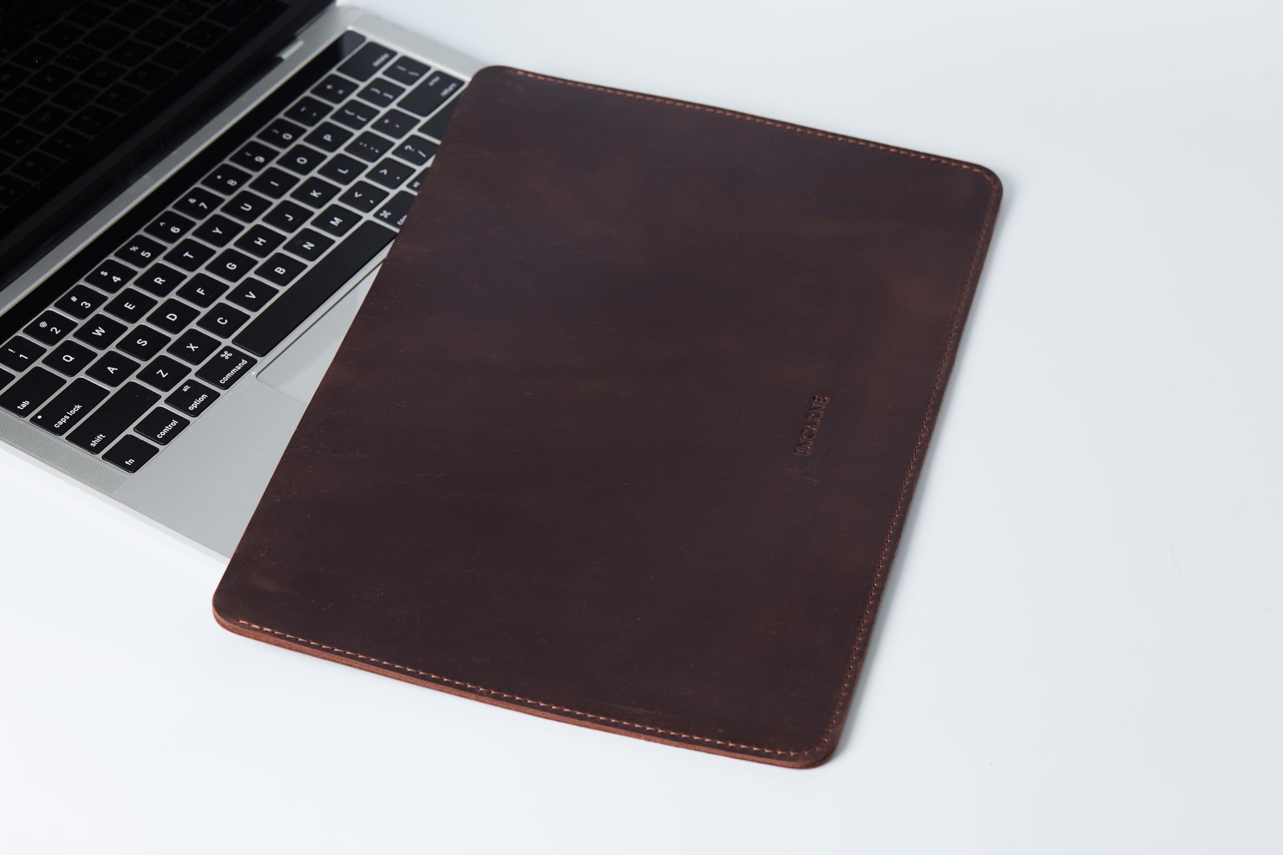 Premium Genuine Leather Laptop Case for MacBook Air & Pro 13 inch - INCARNE Brown Leather Sleeve Protector | Perfect for Business, Travel & College Use