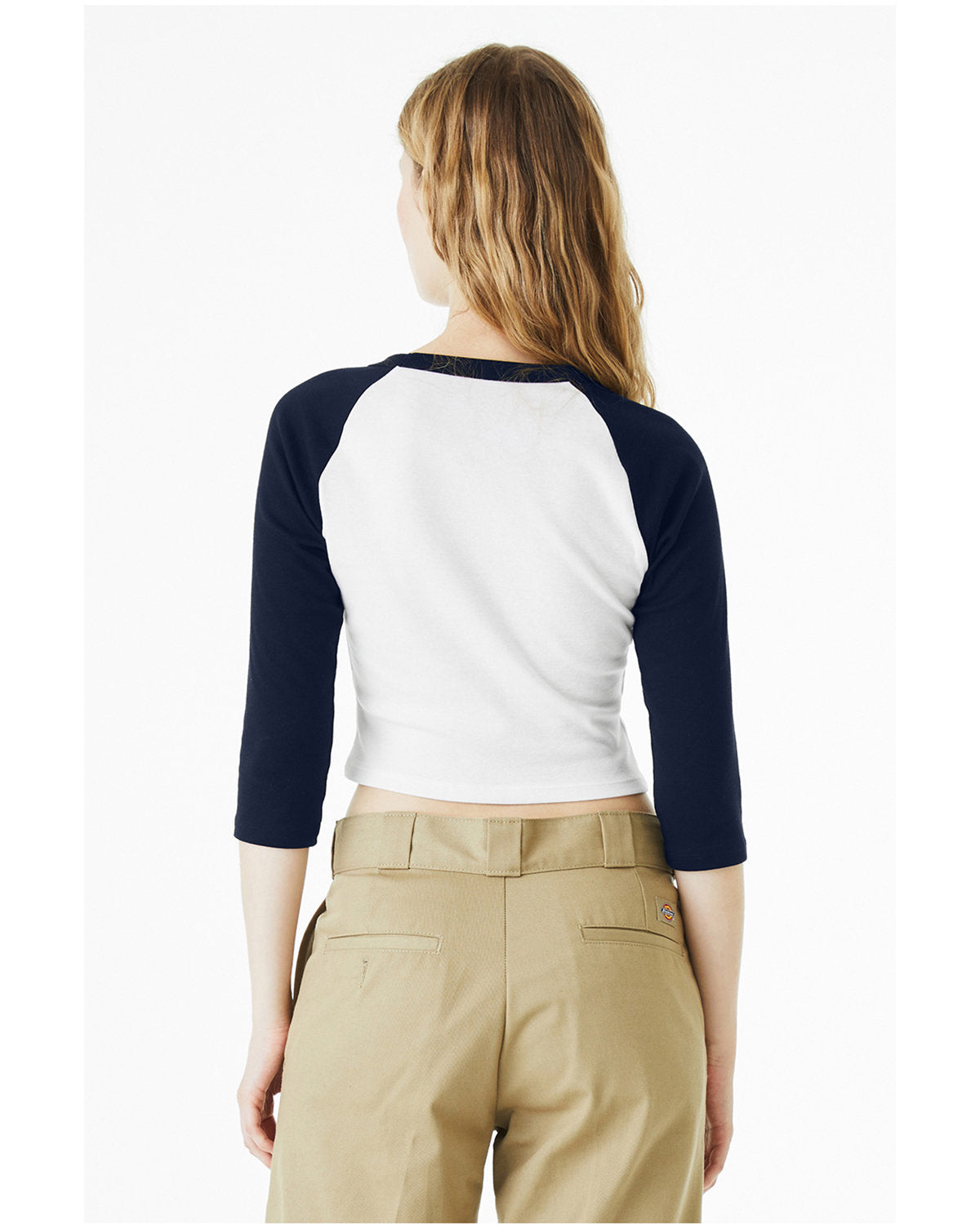Bella + Canvas 1200 Women's Micro Ribbed 3/4 Sleeve Raglan Baby Tee - Soft Casual Shirt for Moms, Nursing, and Everyday Wear