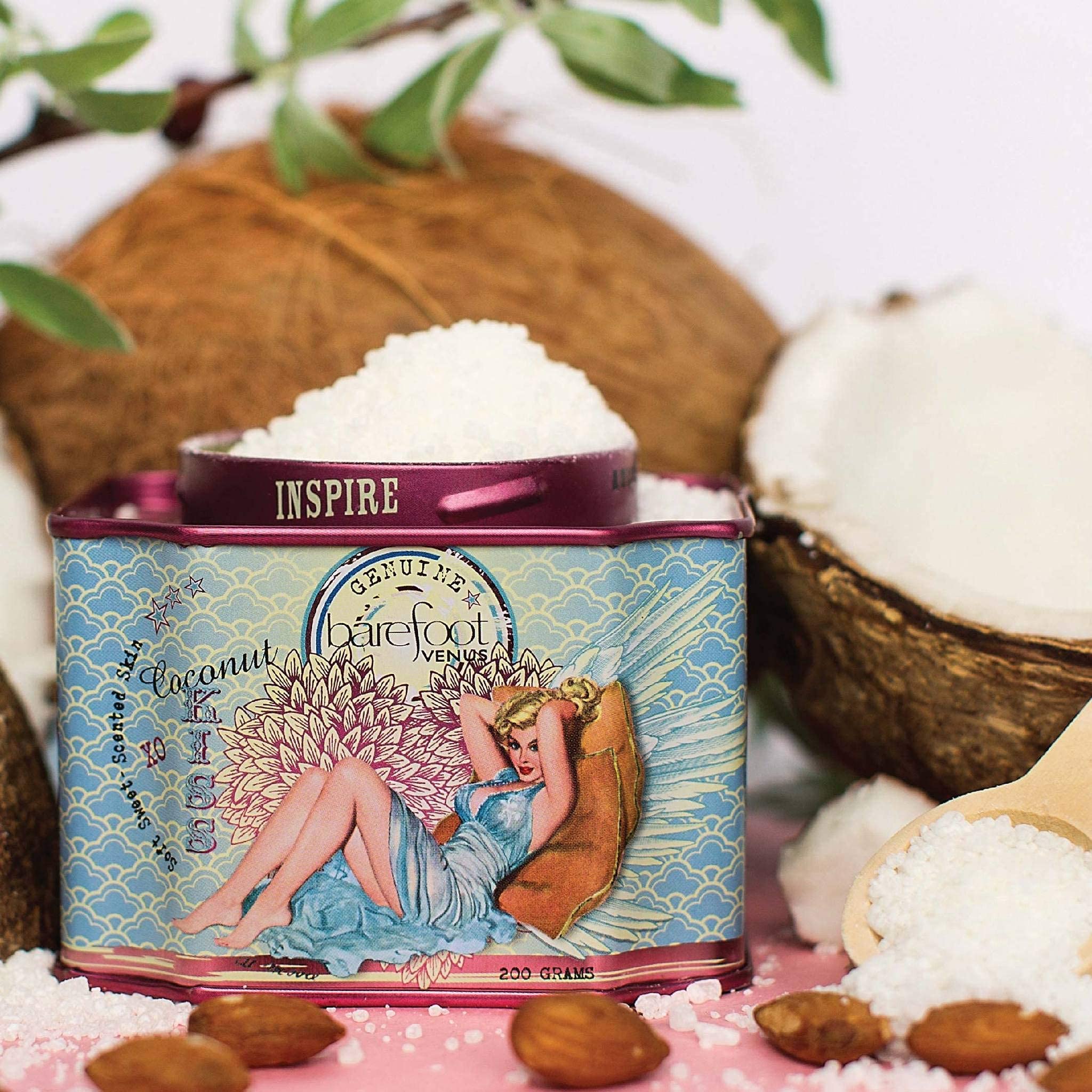 Organic Bath Soak, Hand Cream & Argan Oil Body Care Gift Set - Coconut Kiss Scent | Moisturizing Spa Treatment for Dry Skin | Perfect for Relaxation, Self-Care & Gift Giving