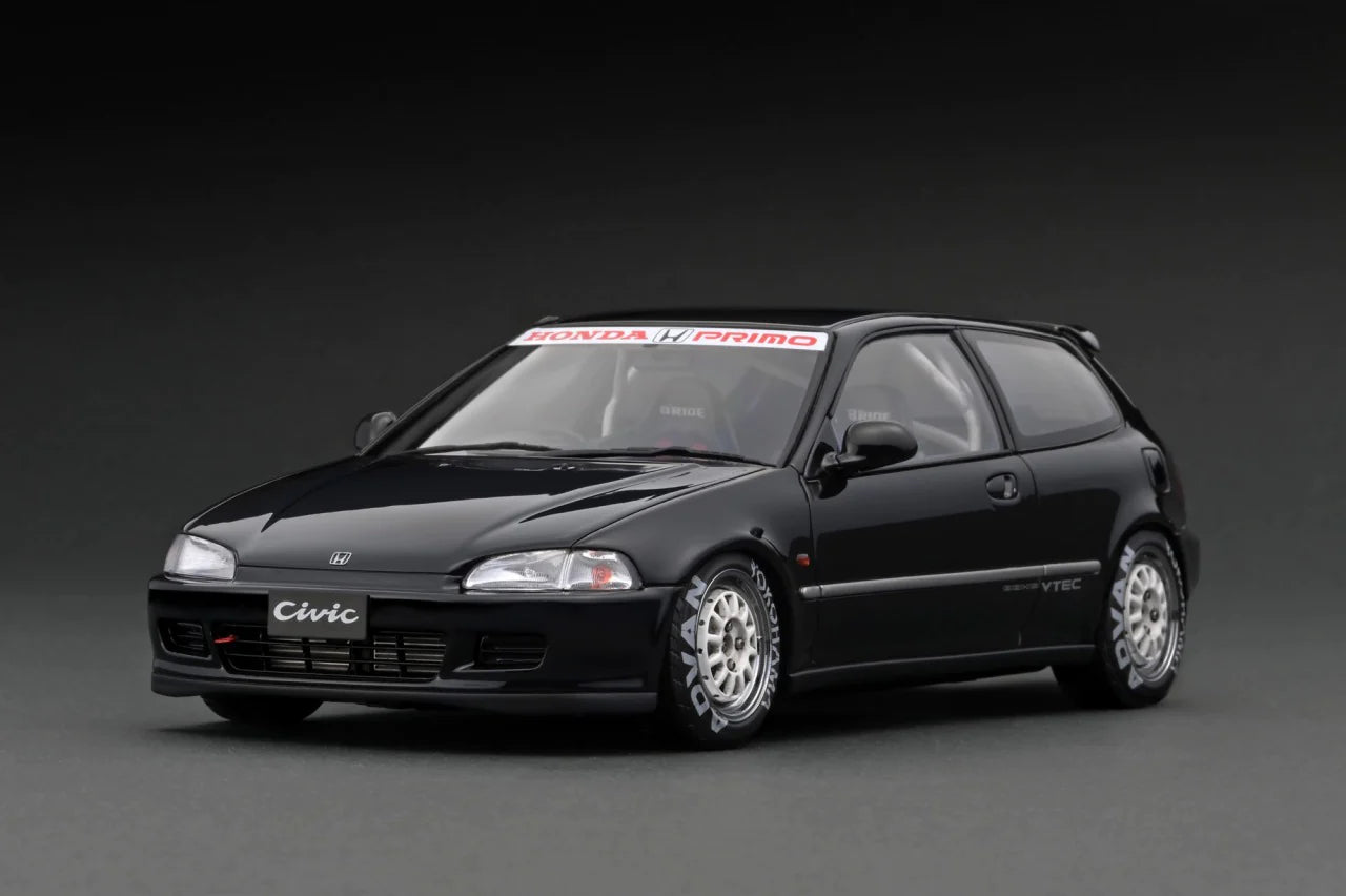1:18 Scale Honda Civic EG6 Diecast Model Car - Black Collectible for Car Enthusiasts & Gift Idea - Perfect for Display, Racing Fans, and Home/Office Decor