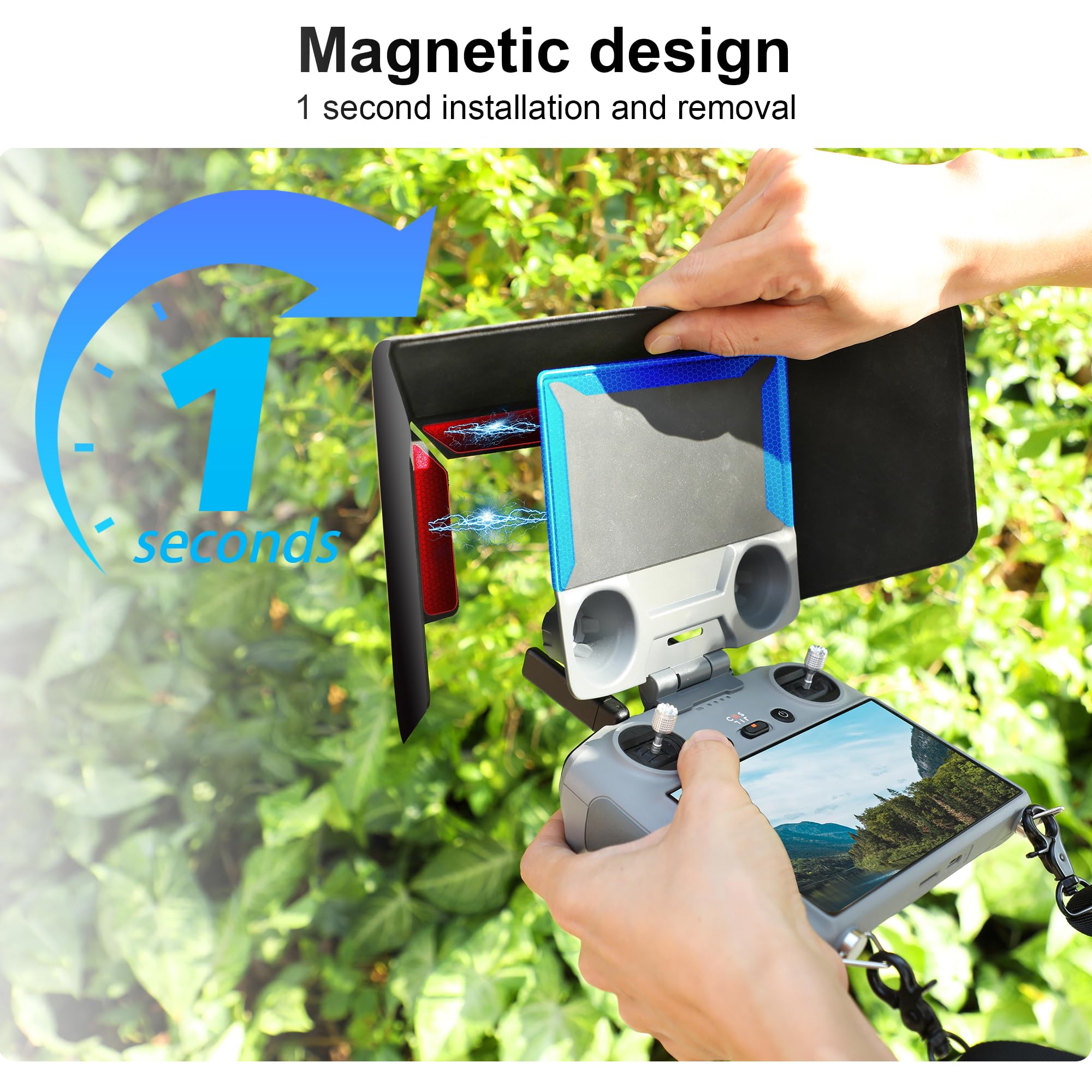 FPVtosky DJI Mini 4 Pro / Air 3 RC 2 Controller Accessories Kit - Sun Hood Cover, Lanyard, Screen Protectors (2 Pack) - Perfect for Outdoor Drone Flying and Aerial Photography