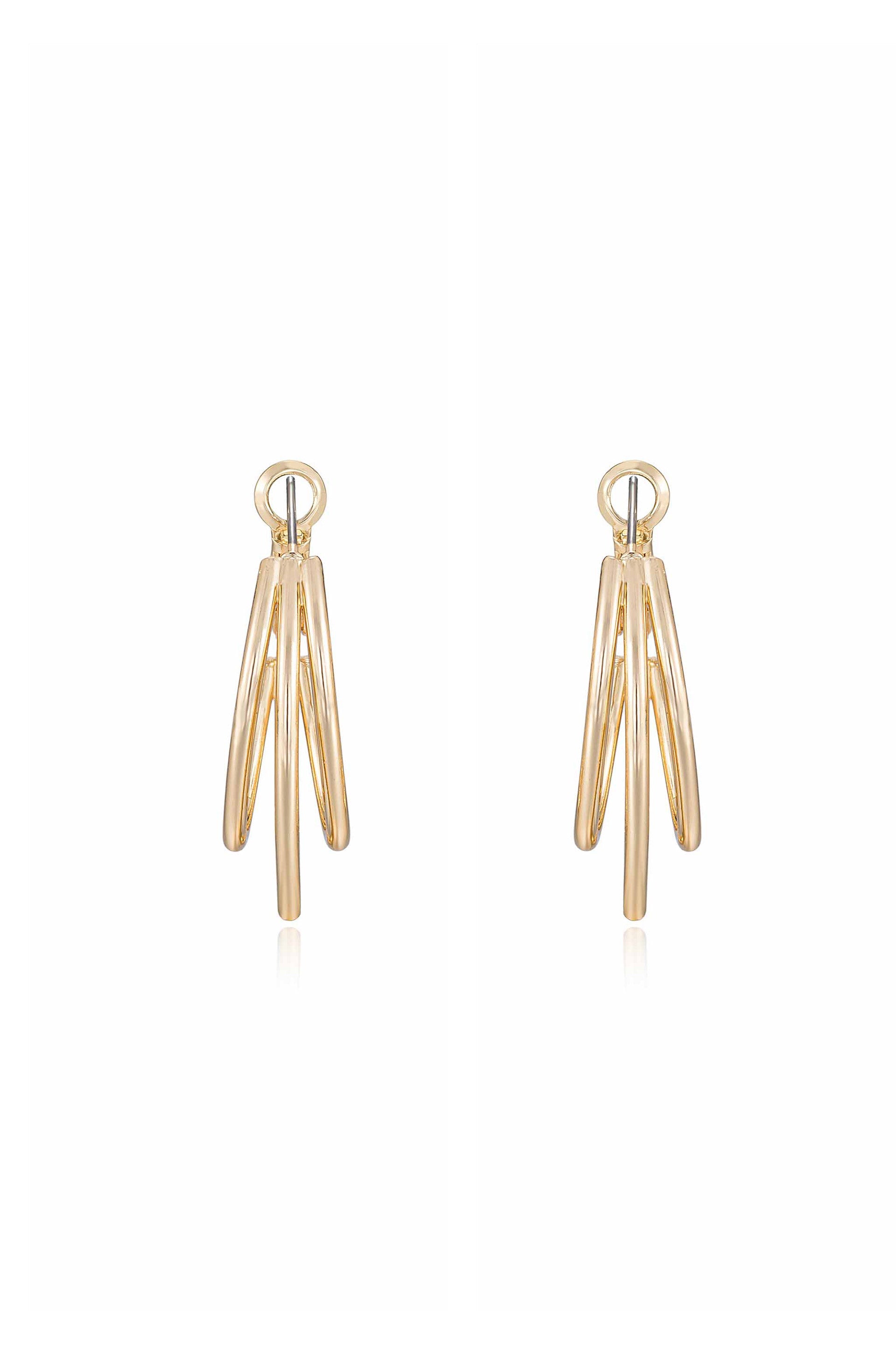 Helena Hoop Earrings for Women - 14K Gold Plated Dainty Hoop Earrings - Minimalist Everyday Jewelry - Perfect for Work, Date Night & Special Occasions
