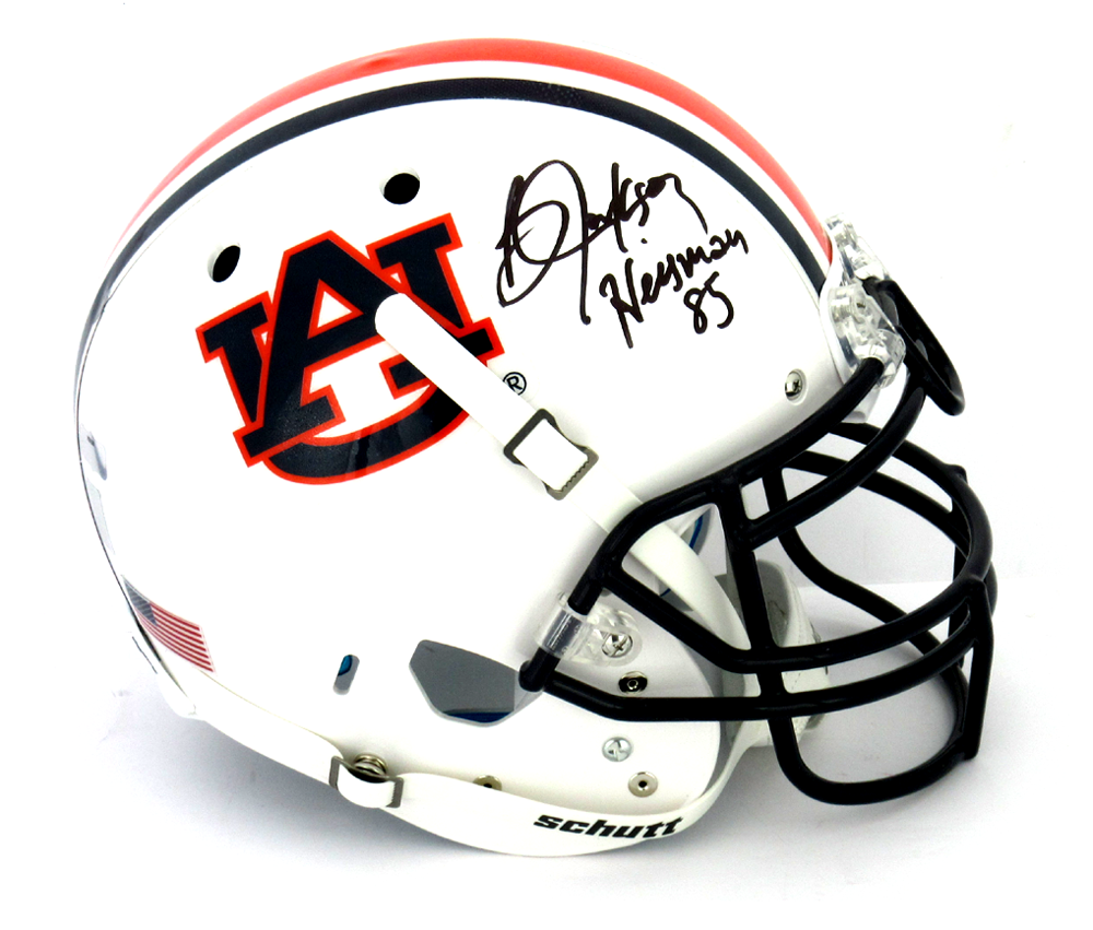 Bo Jackson Signed Auburn Tigers Schutt Authentic NCAA Football Helmet with Heisman 85 Inscription - Collectible Memorabilia for Sports Fans & Auburn Tigers Alumni