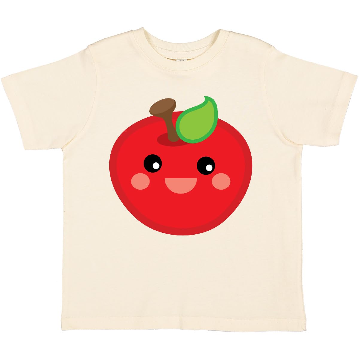 Inktastic Smiling Apple Toddler T-Shirt - Cute & Comfortable Cotton Tee for Baby Boys & Girls - Perfect for Playtime, Daycare & Family Photos