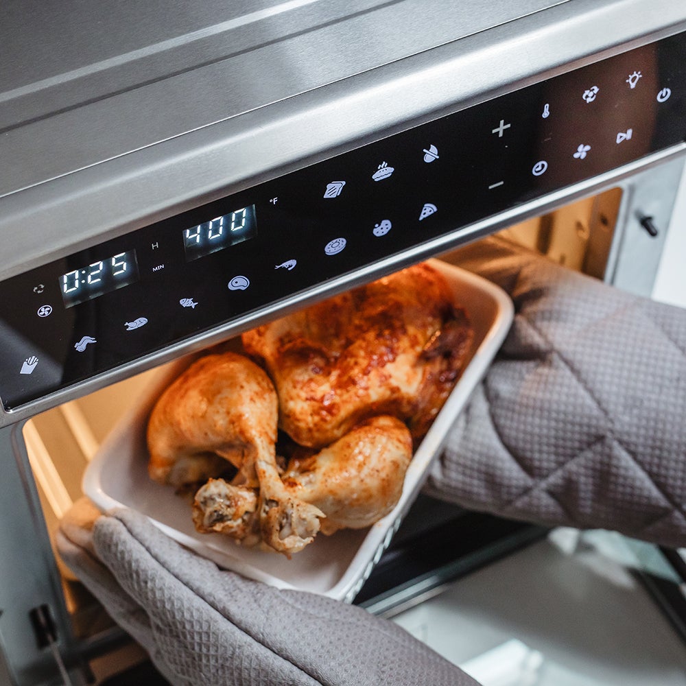 Countertop Convection Oven - Compact & Powerful for Baking, Roasting & Reheating | Perfect for Small Kitchens, Dorms & RV Cooking