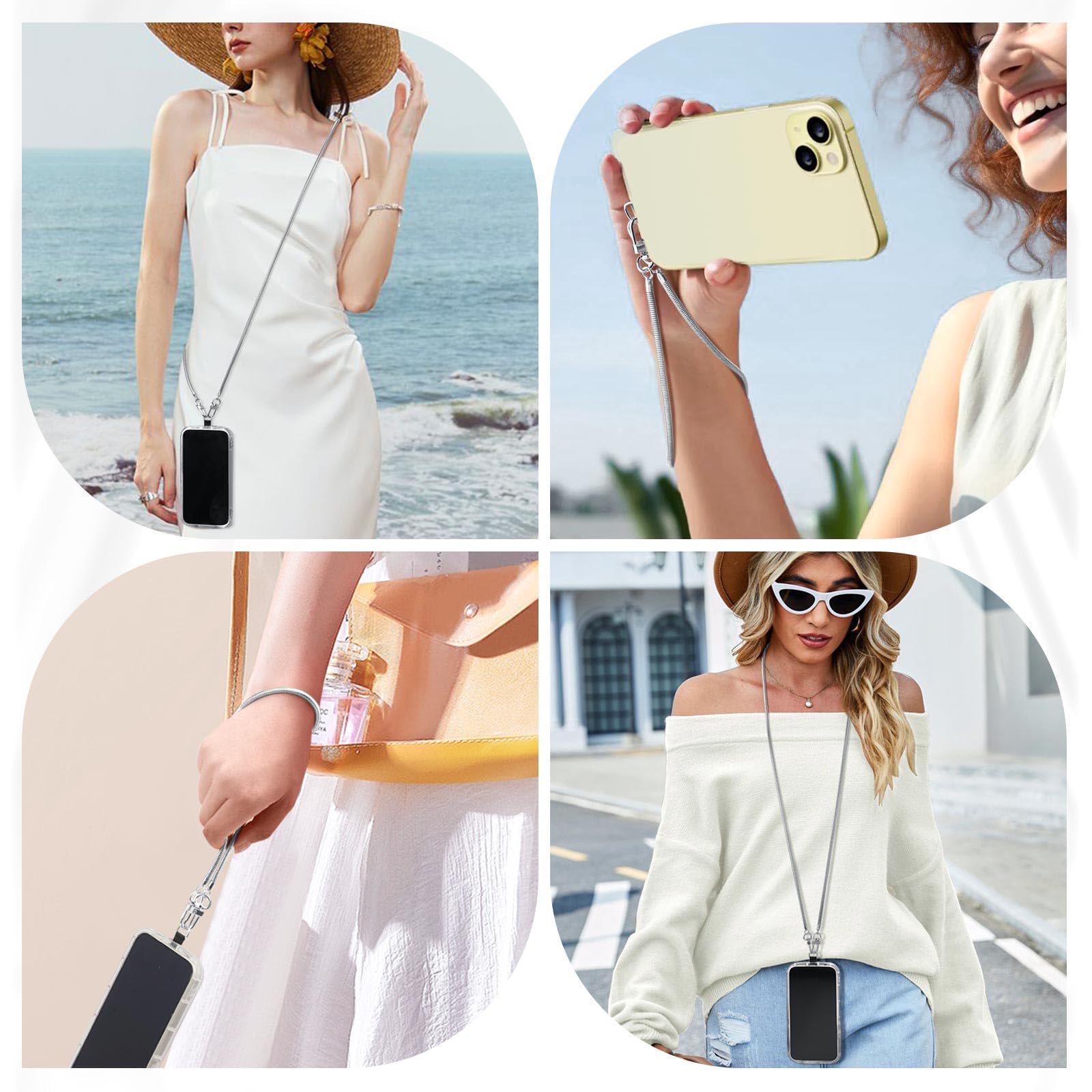 Universal Phone Lanyard with Wrist Strap - Compatible with Most Smartphones for Hands-Free Convenience