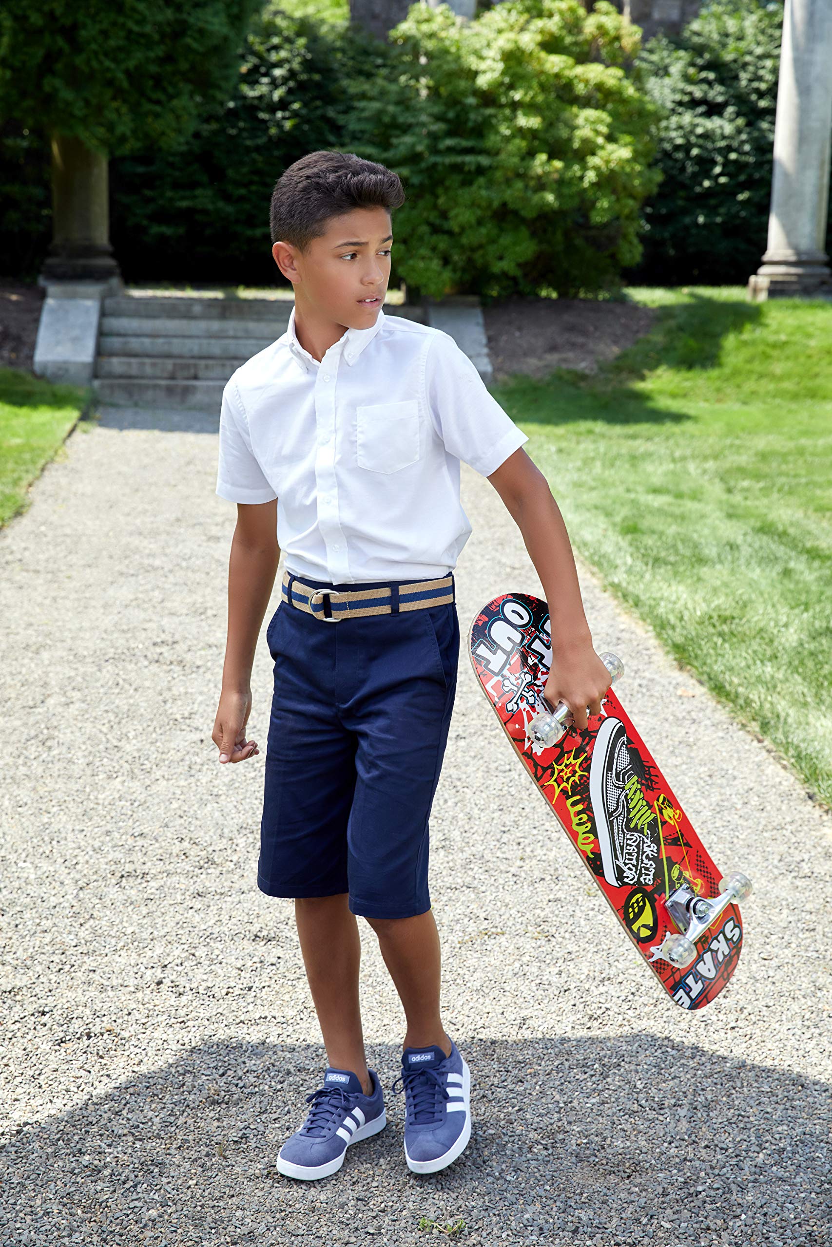 French Toast Boys' Husky Pull-On Twill Shorts - Comfortable School Uniform Pants for Kids - Perfect for Classroom, Playtime & Casual Wear