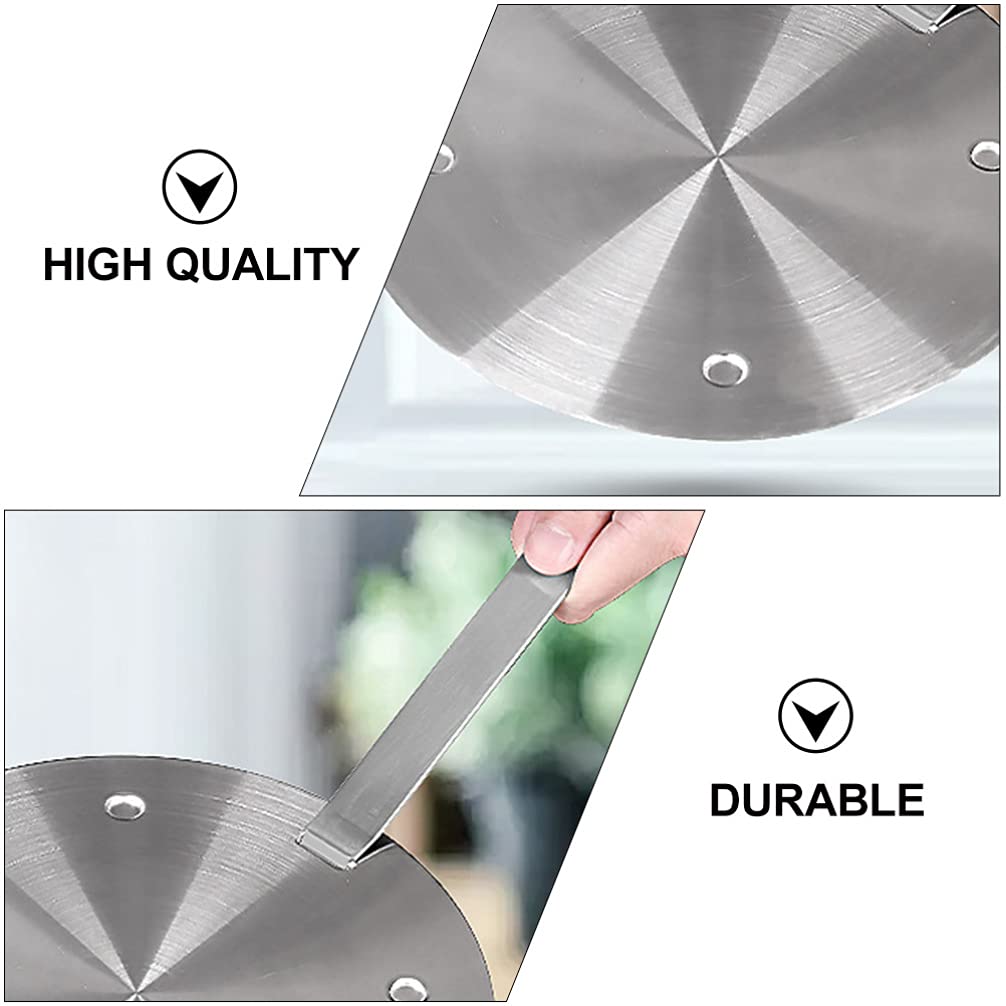Premium Stainless Steel Heat Diffuser for Coffee & Milk - Induction Hob Plate & Electric Stove Converter - Cabilock Silver Simmer Ring for Even Cooking | Perfect for Home Kitchens, Cafes & Barista Use