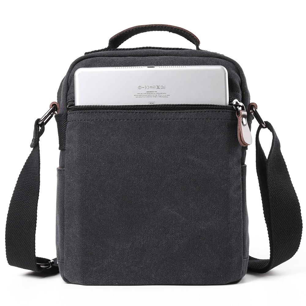 XINCADA Men's Canvas Messenger Bag - Durable Crossbody Shoulder Bag for Work, Business & Travel - Stylish Laptop Purse for Professionals & Commuters