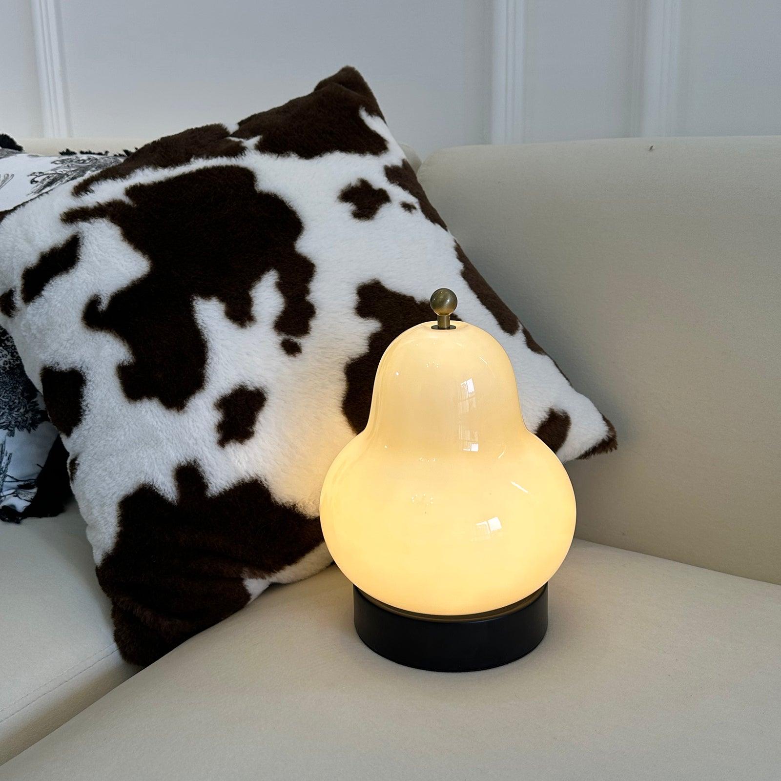 Pear Rechargeable LED Table Lamp with Built-in Battery - Perfect for Bedroom, Office, and Night Reading
