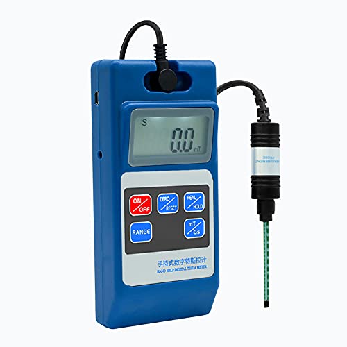 WT10A Handheld Digital Gauss/Tesla Meter - 2000mT Magnetic Field Tester with Data Hold, Peak Value, Auto Zero & mT/Gs Switch | Perfect for Testing Permanent Magnets, Motors, Speakers & Industrial Applications | Portable, Lightweight & Easy to Use