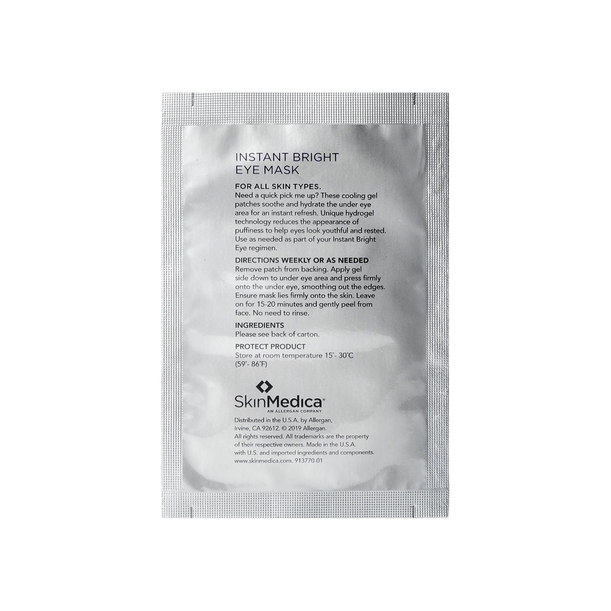 Brightening Under Eye Masks for Dark Circles - Instant Depuffing & Hydrating Eye Treatment - Perfect for Morning Routine & Travel Skincare