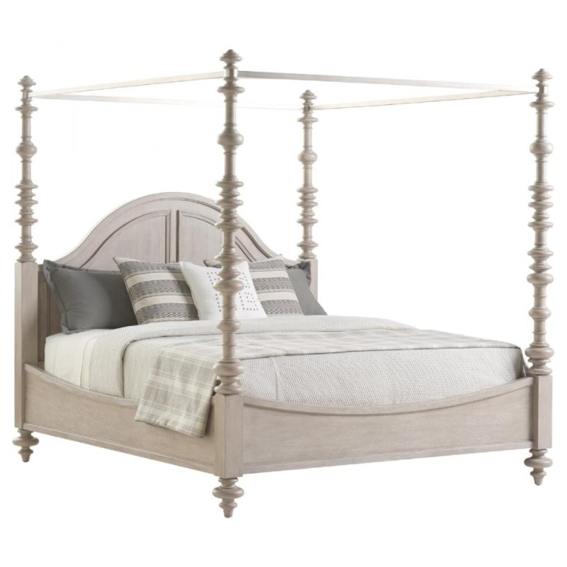 French Design Handmade Canopy Bed - Elegant Romantic Bedroom Furniture for Master Suite, Guest Room & Bohemian Decor