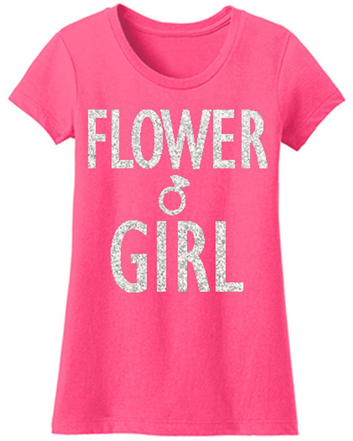 NoBull Women's Glitter Print Flower Girl Shirt - Trendy & Comfortable Blouse for Parties, Weddings & Special Occasions
