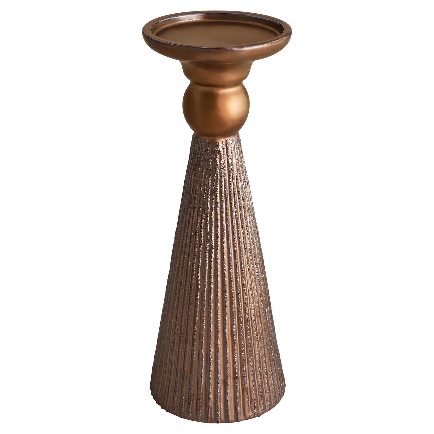 Large Metallic Bronze Candle Holder by Cyan Design - Starship 12181 - Perfect for Home Decor, Wedding Centerpieces & Romantic Dinner Settings