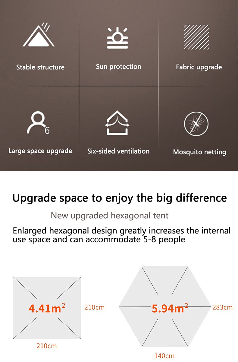 **5-8 Person Automatic Pop-Up Tent - Waterproof, Windproof & Double-Layer Rainproof - Extra Large Luxury Camping Tent for Outdoor Adventures, Beach Trips & Picnics**