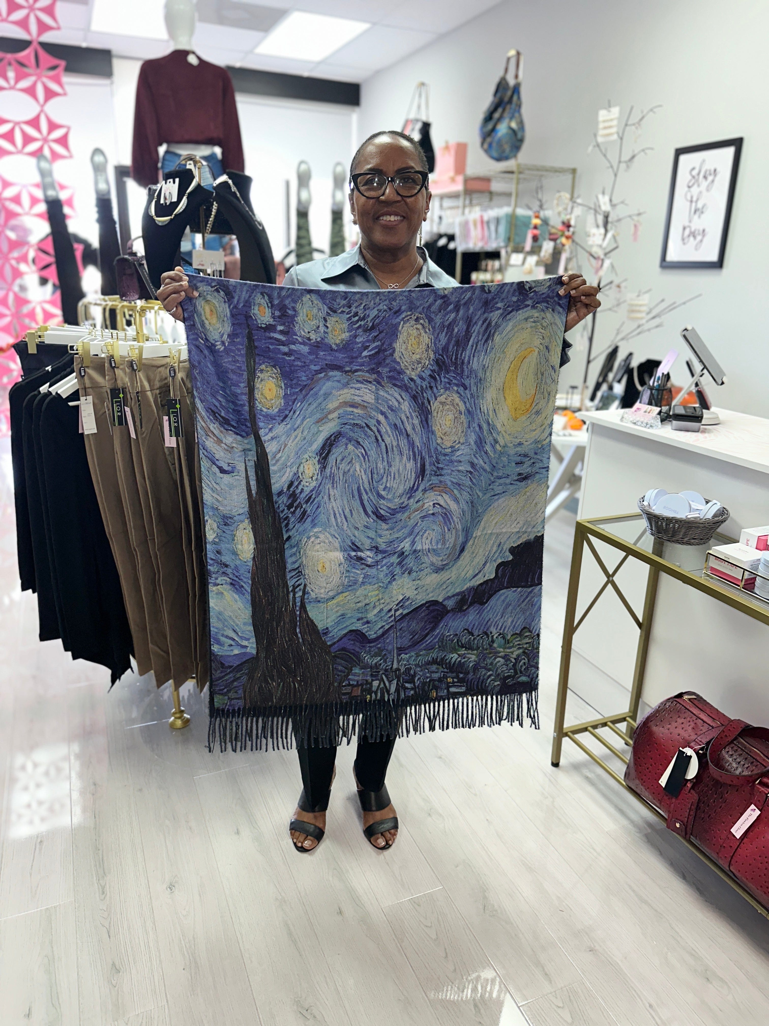 Luxury Reversible Cashmere Shawls for Women - Soft & Warm Winter Scarves - Perfect for Travel, Office, and Evening Events