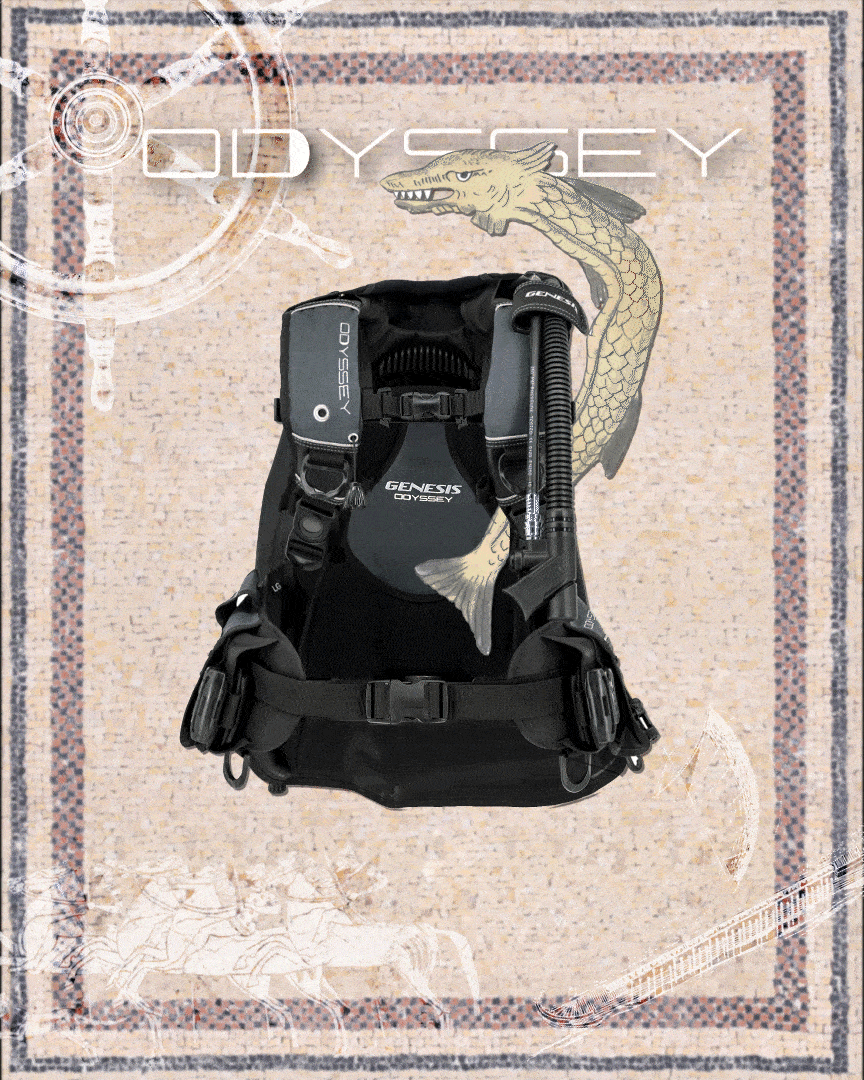 Genesis Odyssey Weight Integrated Back Inflation Aircell BCD - Scuba Diving Gear for Comfort & Buoyancy Control - Perfect for Recreational & Professional Divers
