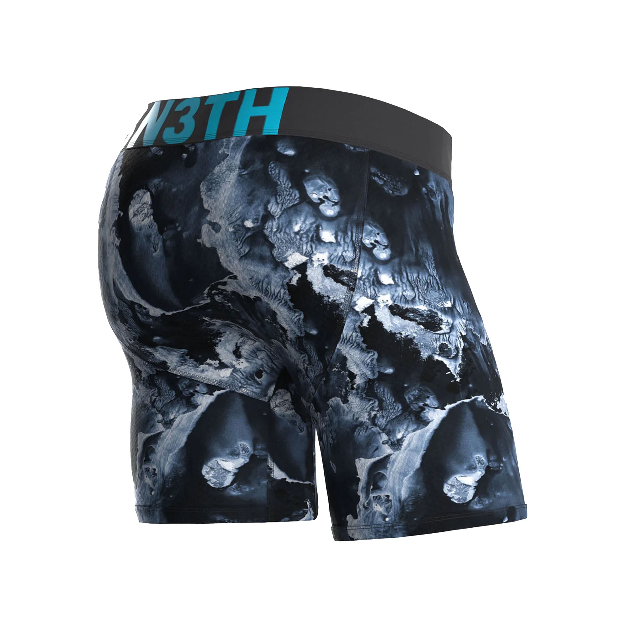 BN3TH Entourage Men's Boxer Briefs - Soft Breathable Underwear for All-Day Comfort, Splash Dark Navy - Perfect for Workout, Travel & Everyday Wear