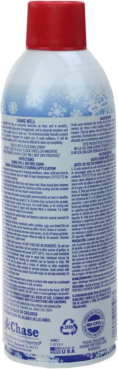 13 oz. Santa Snow® Aerosol Spray - Instant Artificial Snow for Christmas Decorations, Window Displays, and Holiday DIY Projects