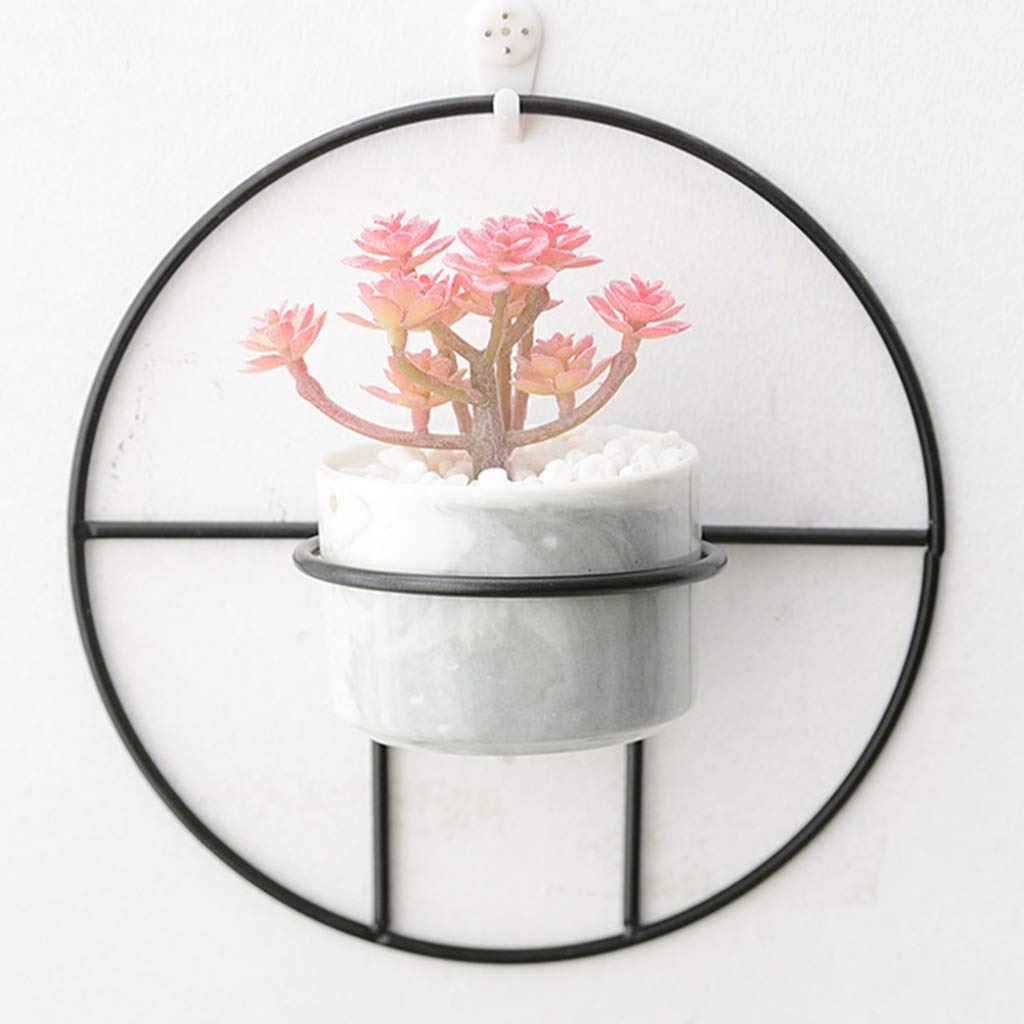 Nordic Style Hanging Planter - Ceramic Wall Mounted Flower Pot with Rack for Succulents, Air Plants & Herbs | Perfect for Home, Office & Garden Decor