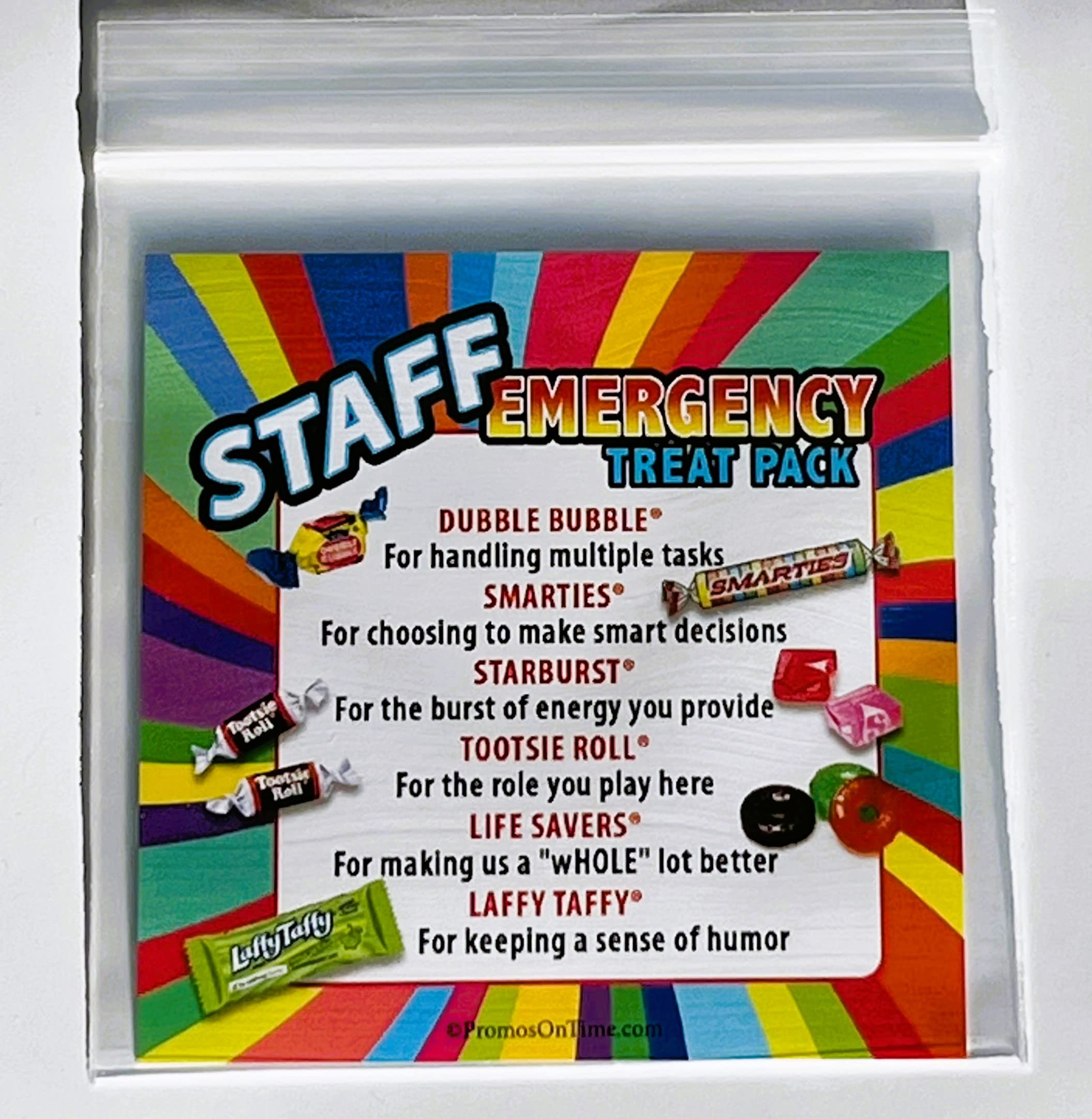 100-Piece Staff Emergency Treat Pack - Employee Appreciation Gift Bags for Office, Corporate Events & Team Building