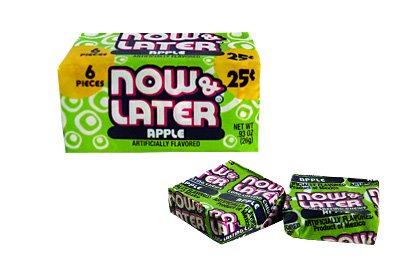 Now and Later Assorted Fruit Flavors Chewy Candy - 6pc (24 Pack) - Perfect for Halloween, Parties, and On-the-Go Snacking
