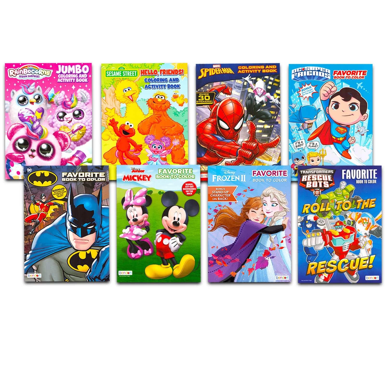 24 Pack Toddler Coloring Books for Kids Ages 2-4 - Licensed Activity Books Set with Crayons, Stickers & Puzzles | Educational Learning Toys for Boys & Girls | Perfect for Birthday Gifts, Travel Entertainment & Preschool Learning
