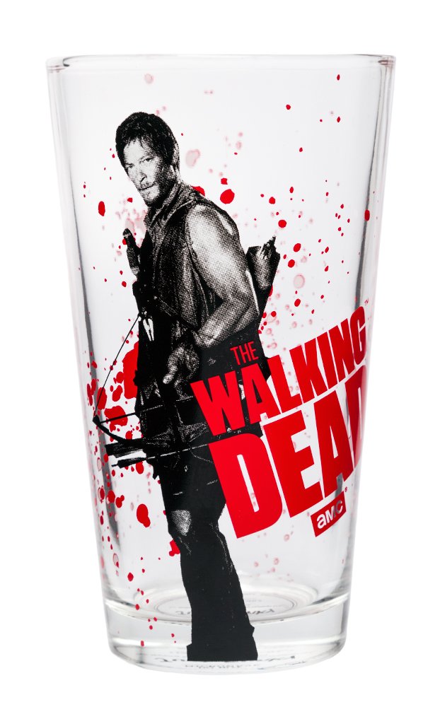 The Walking Dead Daryl Dixon Pint Glass - Officially Licensed 16oz Beer Mug for Collectors & Fans - Perfect for Halloween Parties, Comic Con & TV Show Themed Events