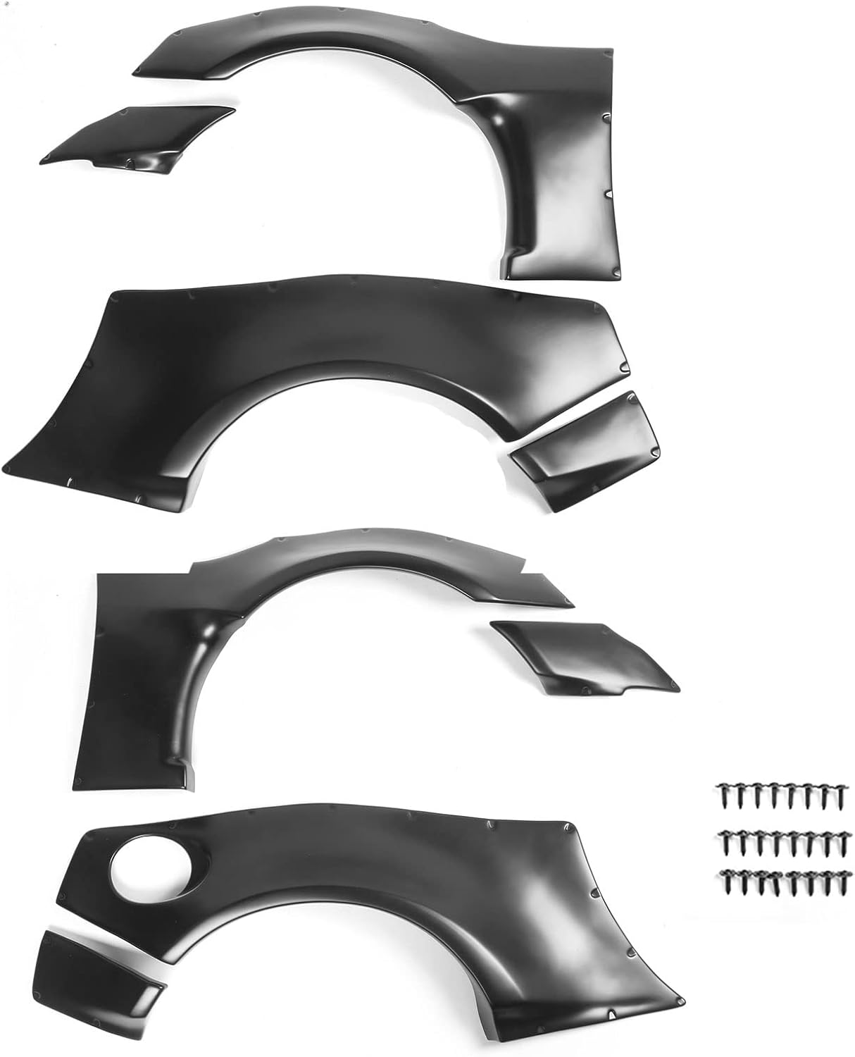 Fender Flares Wide Body Kit for 2013-2016 Scion FR-S / 2013-2020 Subaru BRZ / 2017-2020 Toyota 86 - GR Style Black ABS Plastic Wheel Arch Covers - Front & Rear Left Right Side Protection - Perfect for Off-Roading & Custom Car Styling