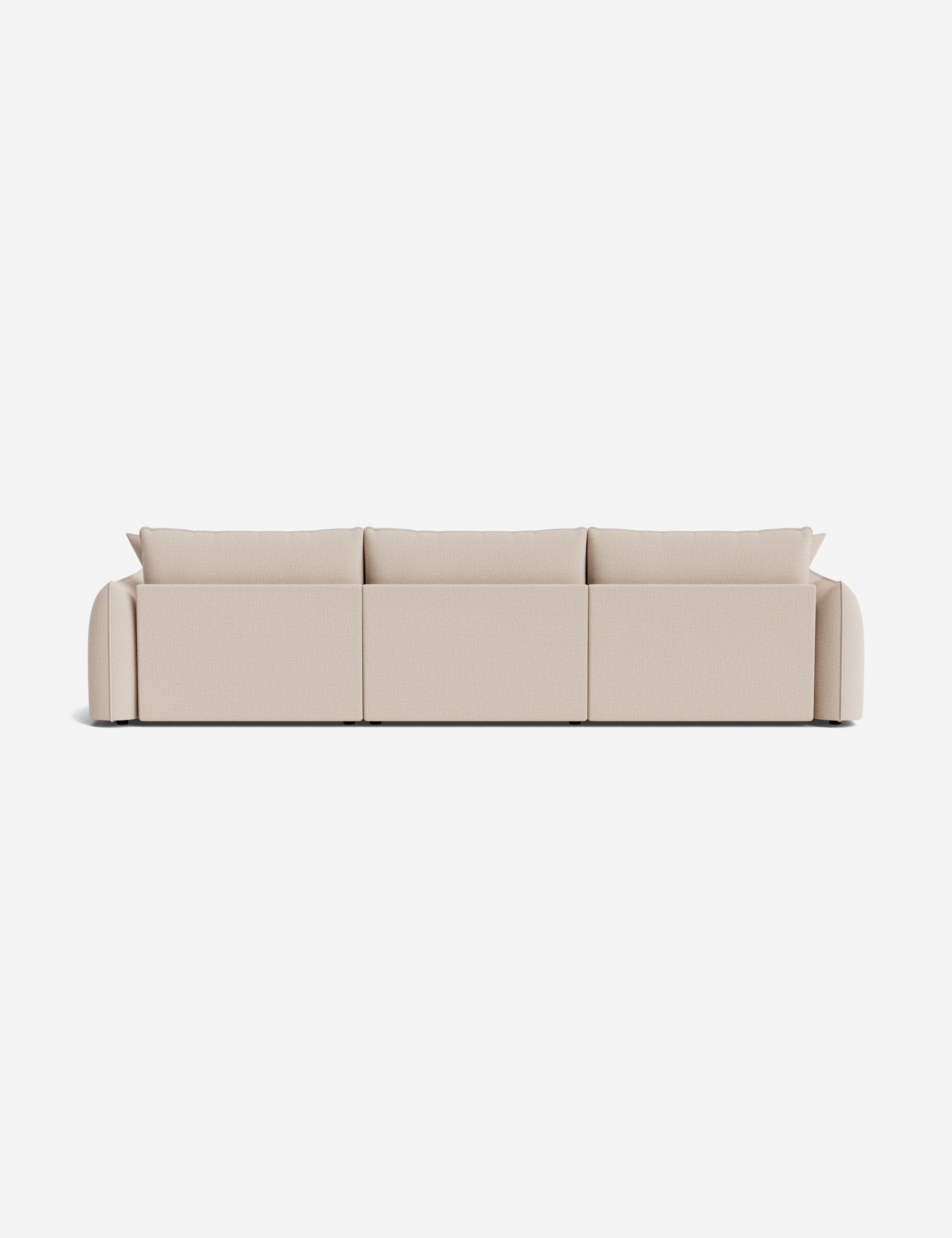 Balmer Sectional Sofa with Ottoman - Modern L-Shaped Couch Set for Living Room, Lounge & Home Theater - Comfortable Fabric Sofa with Chaise & Storage Ottoman