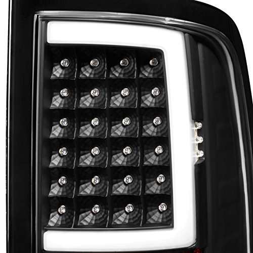 AKKON Black LED Tube Tail Lights Lamps Pair for 2009-2018 Dodge Ram 1500 2500 3500 - Durable & Bright Replacement Lights for Enhanced Night Visibility (Perfect for Off-Roading, Towing & Night Driving)