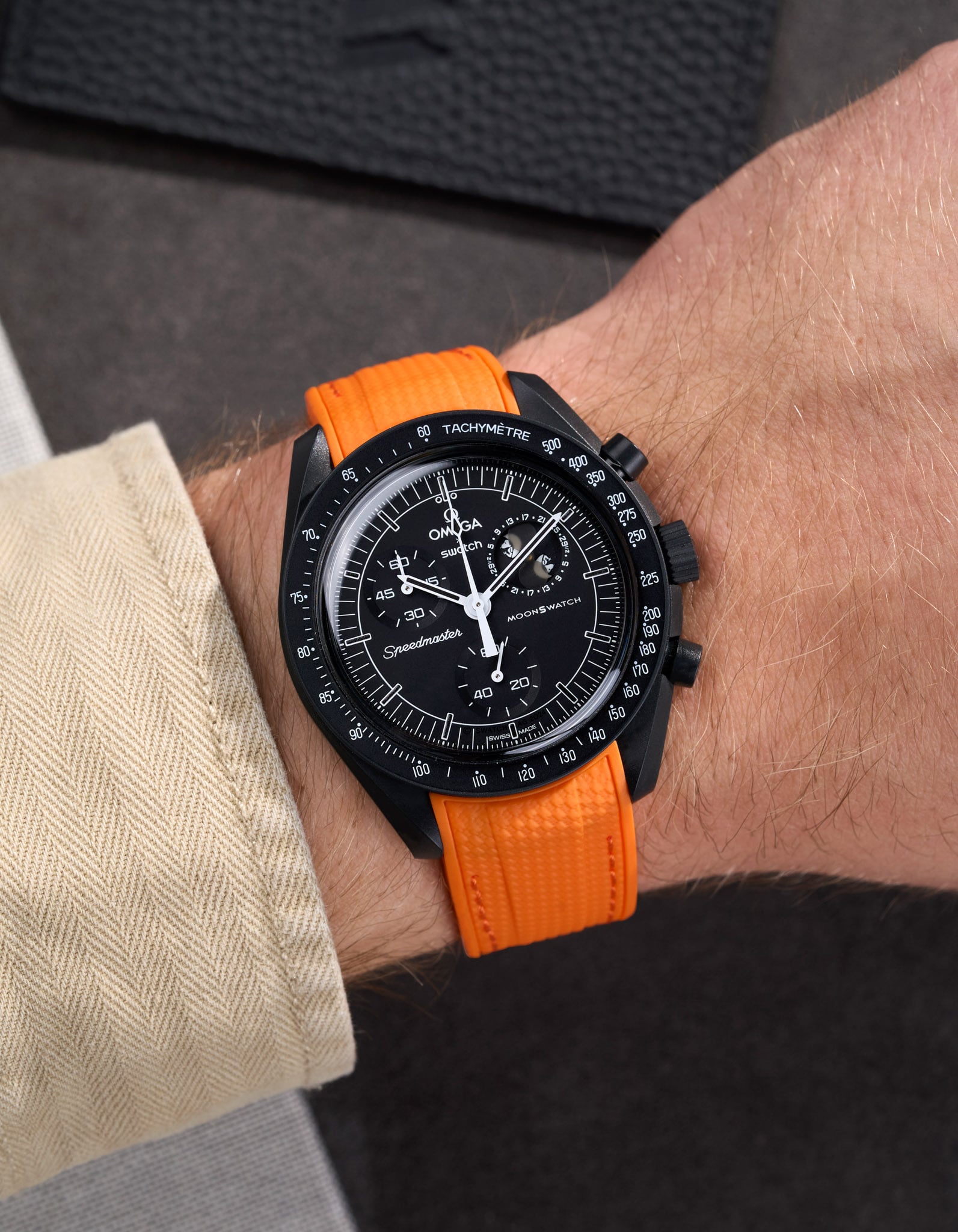 Original Omega X Swatch MoonSwatch Mission to The Moonphase Rubber Strap - Replacement Watch Band for MoonSwatch Collection - Perfect for Casual Wear, Sports & Space-Themed Fashion