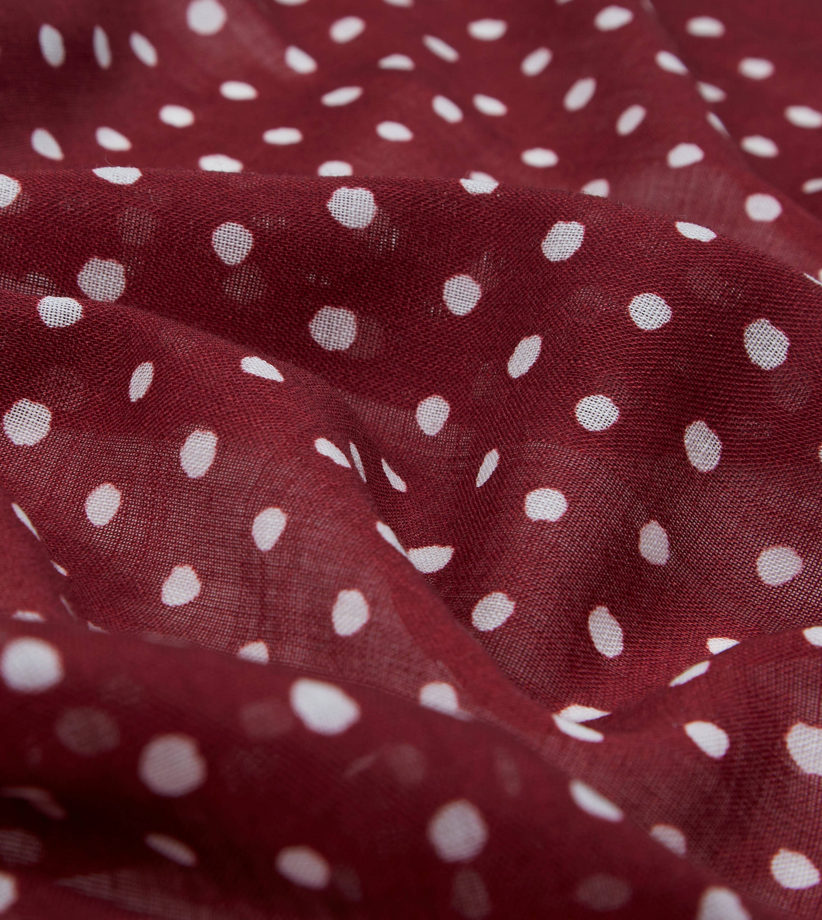 Stylish Red Polka Dot Wool Scarf - Soft Winter Fashion Accessory for Women - Perfect for Cold Weather, Office Wear & Holiday Outfits