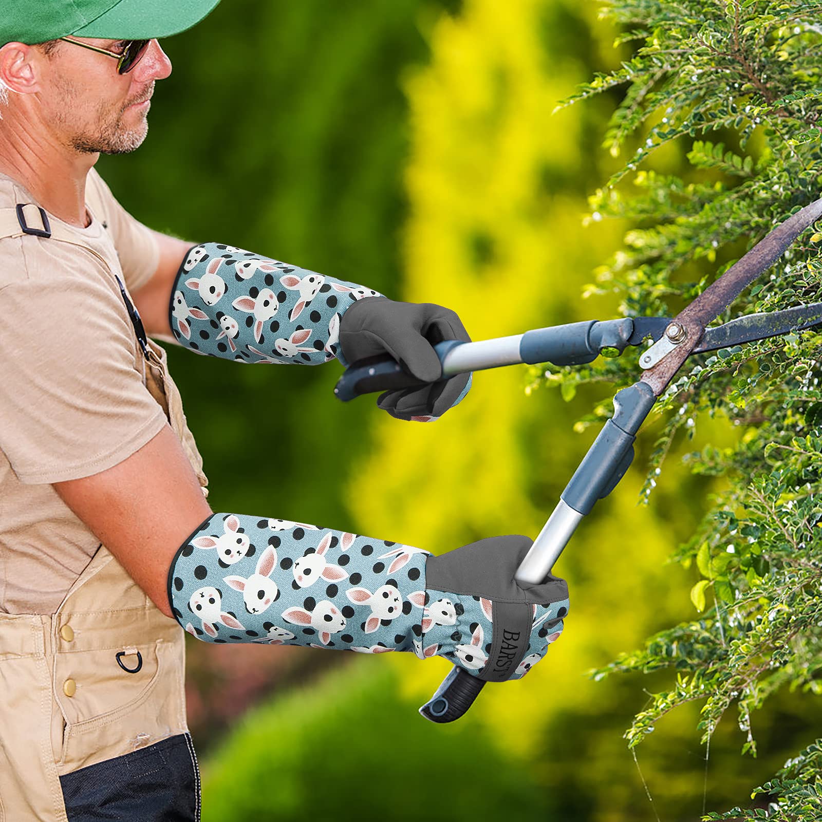 BARST Long Gardening Gloves - Thorn Proof Rose Pruning Gloves for Bushes & Cacti - Durable Protection for Gardeners - Perfect Gardening Gift for Outdoor Planting & Landscaping