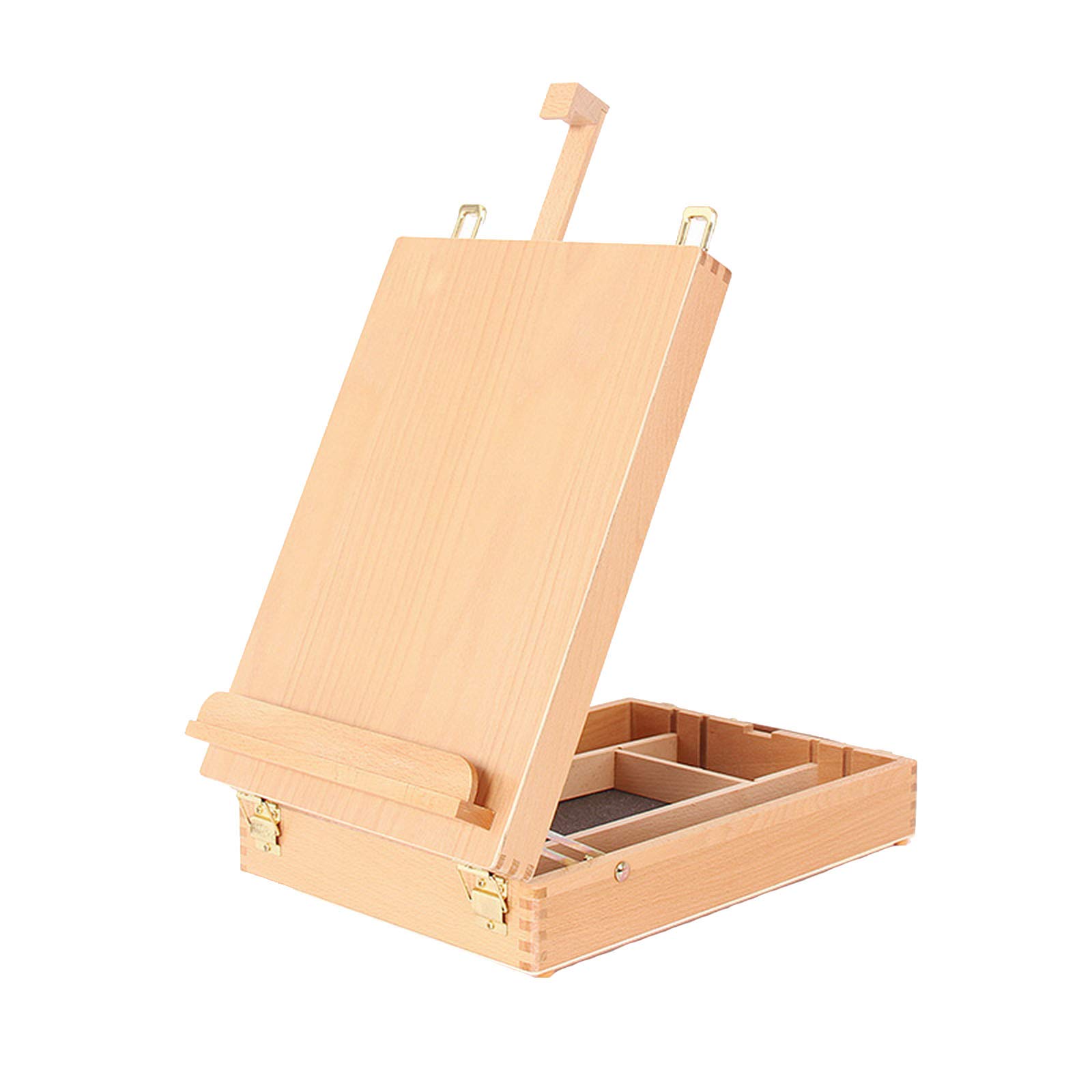 Portable Wooden Art Easel & Sketch Box - Desktop Painting Storage Case for Artists, Students & Beginners | Perfect for Studio, Classroom & Outdoor Sketching