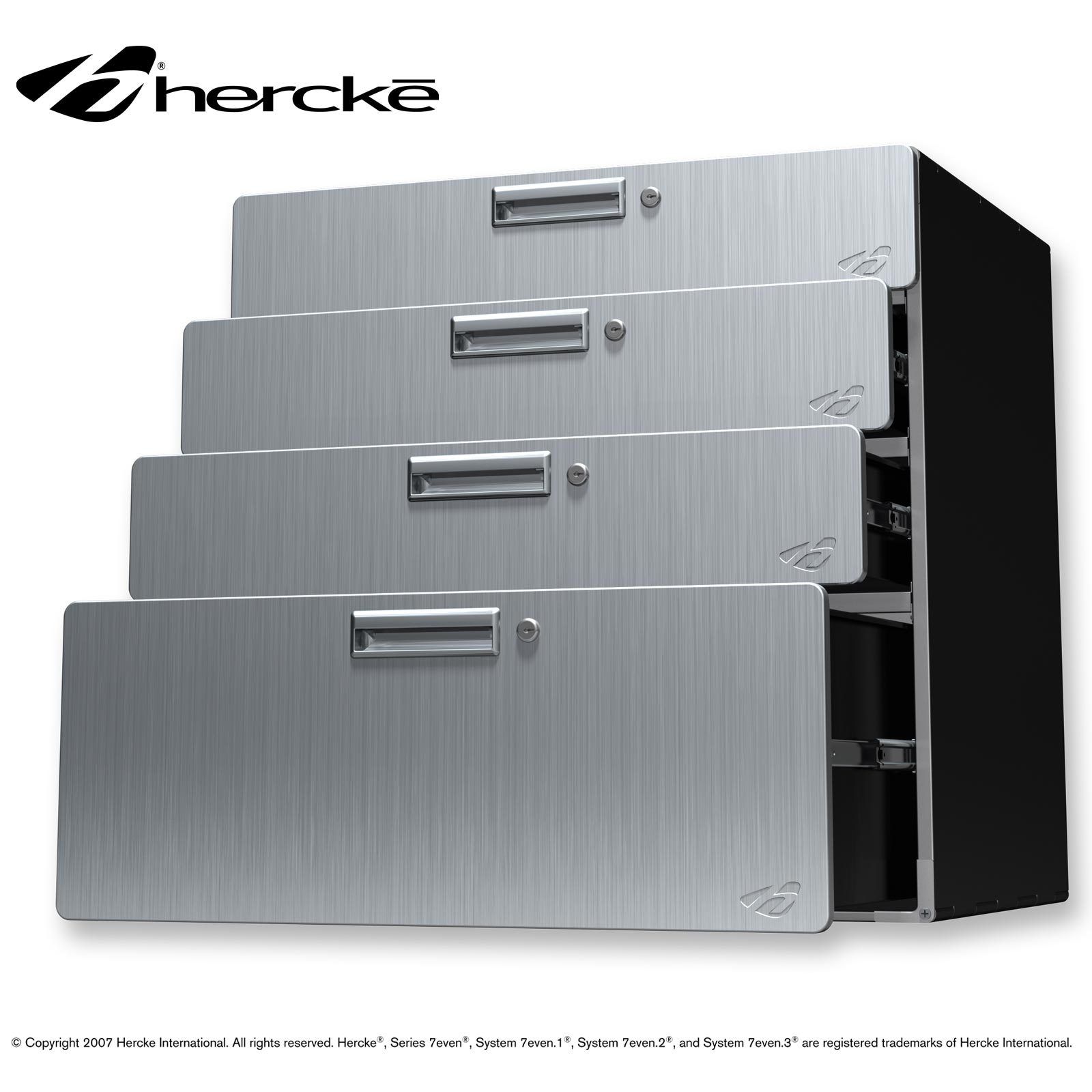 Hercke 30 Quadro Storage Drawer Organizer - 4-Tier Plastic Stackable Drawers for Home, Office & Craft Room Organization (QSD302430) - Perfect for Storing Art Supplies, Makeup, Toys & Small Items