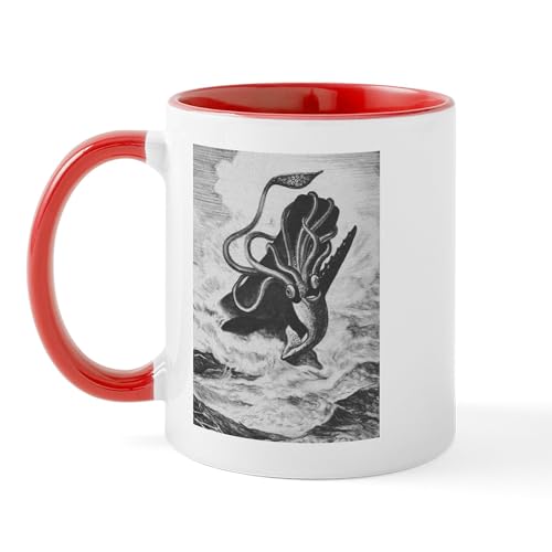 White/Red Inside - Giant Squid Vs. Sperm Whale Mug