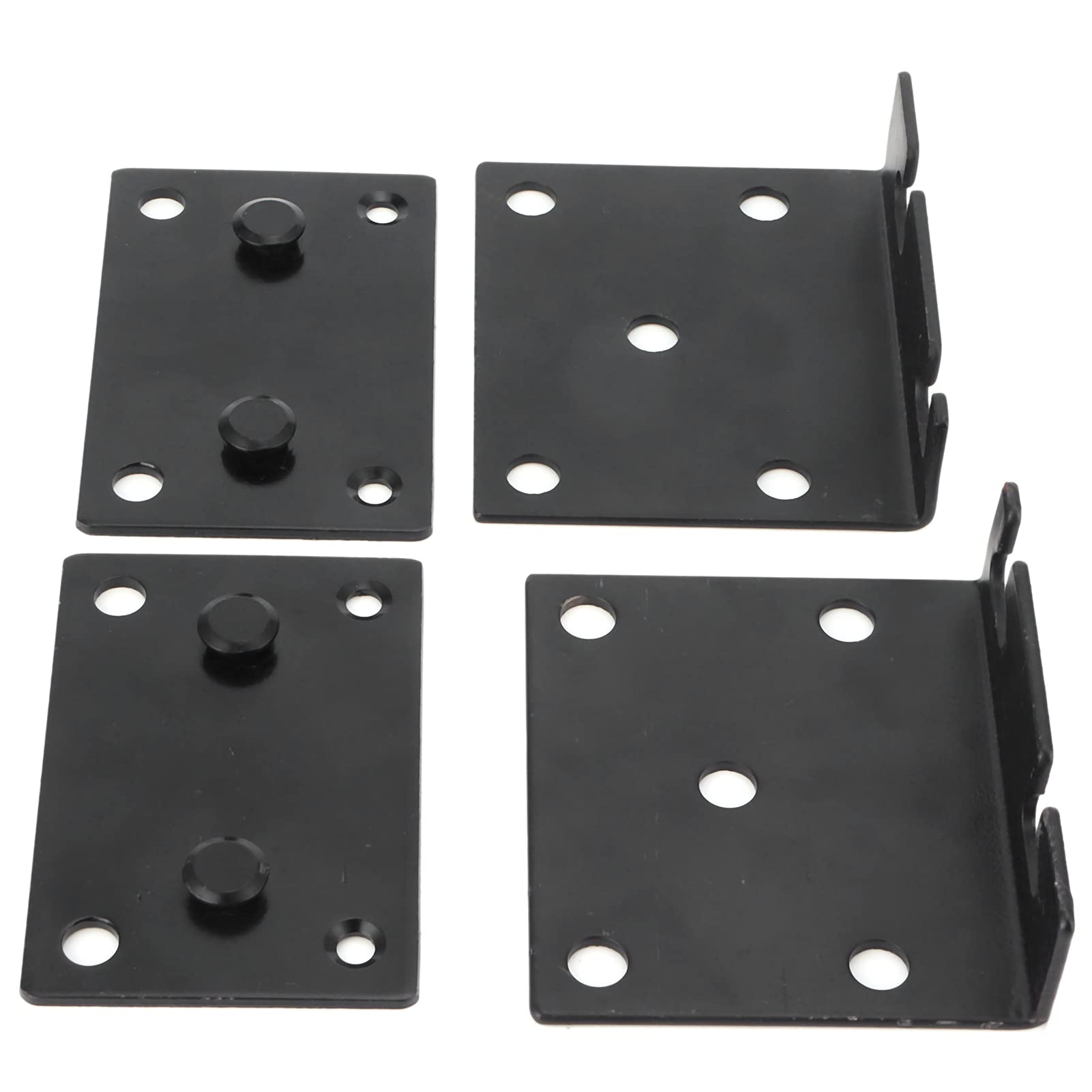 Durable Bed Hinge & Rail Bracket - 8x9cm/3.1x3.5in Heavy Duty Metal Hardware for Wooden Bed Frame, Headboard & Bed Railing - Perfect for Bedroom Furniture Assembly & Repair