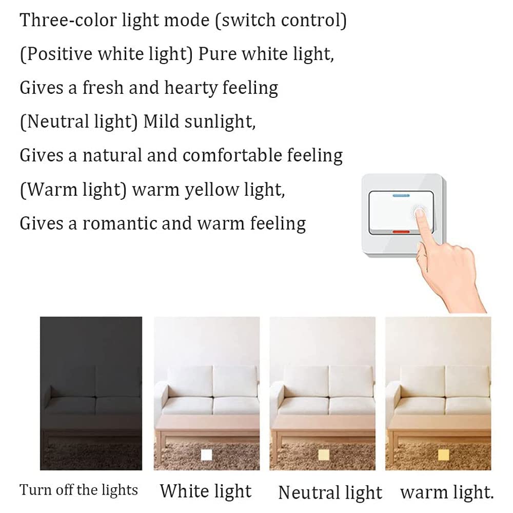 Modern LED Flush Mount Ceiling Light - Square Iron Design with 3-Color Dimmable Lighting & Acrylic Shade - Perfect for Bedroom, Kitchen, Living Room and Office Lighting